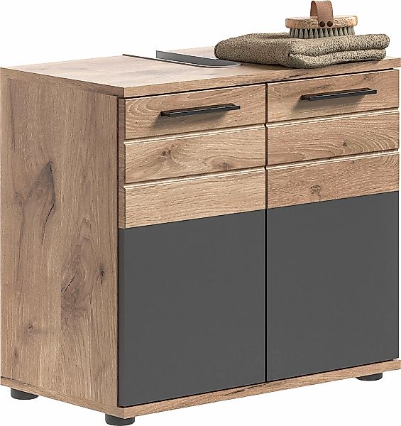 welltime Waschbeckenunterschrank "Riga, Breite 60 cm, 2 Tür, 2 Fächer, mit günstig online kaufen