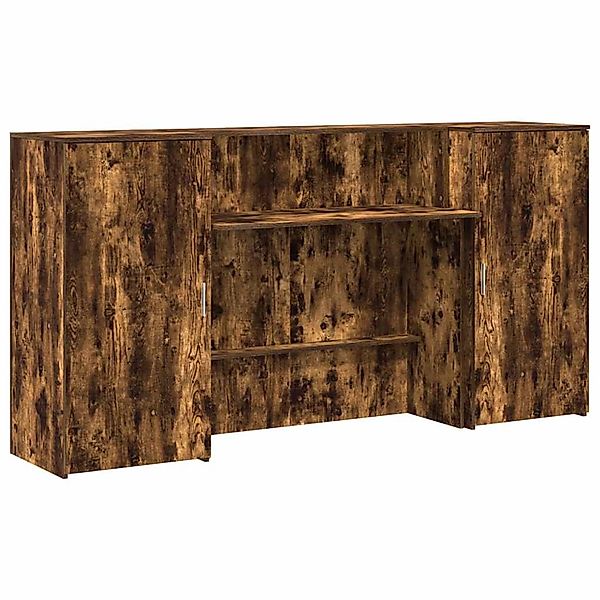 vidaXL Empfangstheke Räuchereiche 200x50x103,5 cm Holzwerkstoff 3324218 günstig online kaufen