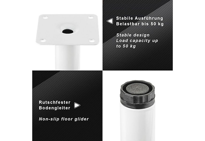 SO-TECH® Möbelfuß LIMA Ø 25 mm höhenverstellbar 10 mm Vitrinenfuß Sockelfuß günstig online kaufen