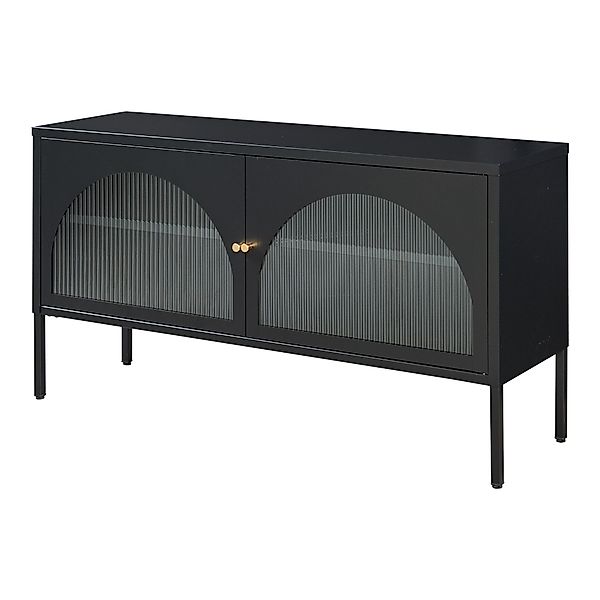 en.casa TV-Schrank »Karlskrona« 115x35x64 cm Schwarz, günstig online kaufen