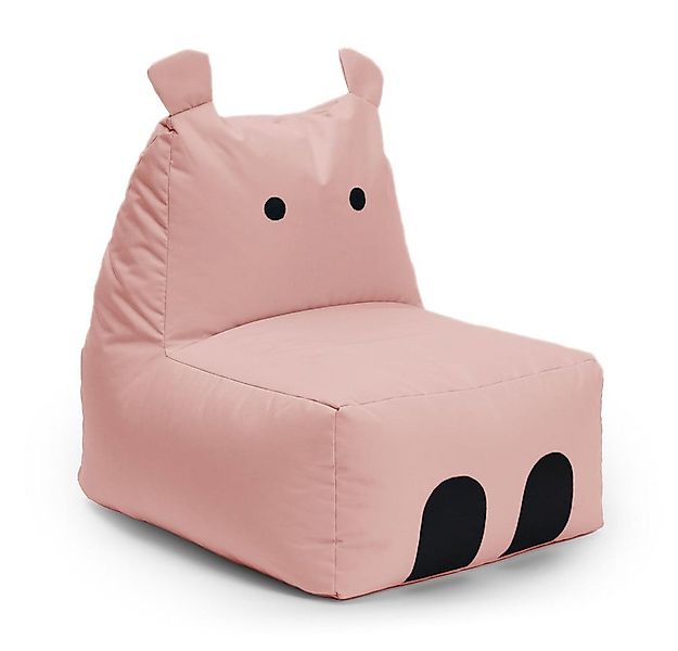 Lumaland Sitzsack Kinder Hippo Tier Kissen 80x70x65 cm, Wohlfühl Sitzkissen günstig online kaufen