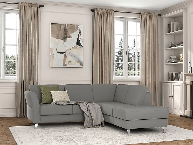 sit&more Ecksofa »Visby L-Form«, Wahlweise mit Bettfunktion und Stauraum, f günstig online kaufen