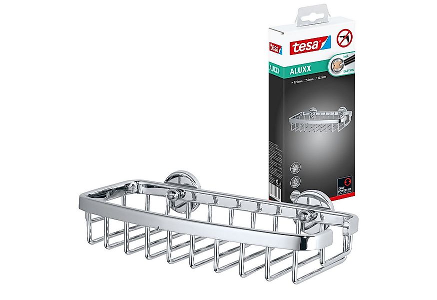tesa Duschablage ALUXX Duschablagekorb ohne Bohren - 5,0 cm : 22,0 cm : 10, günstig online kaufen