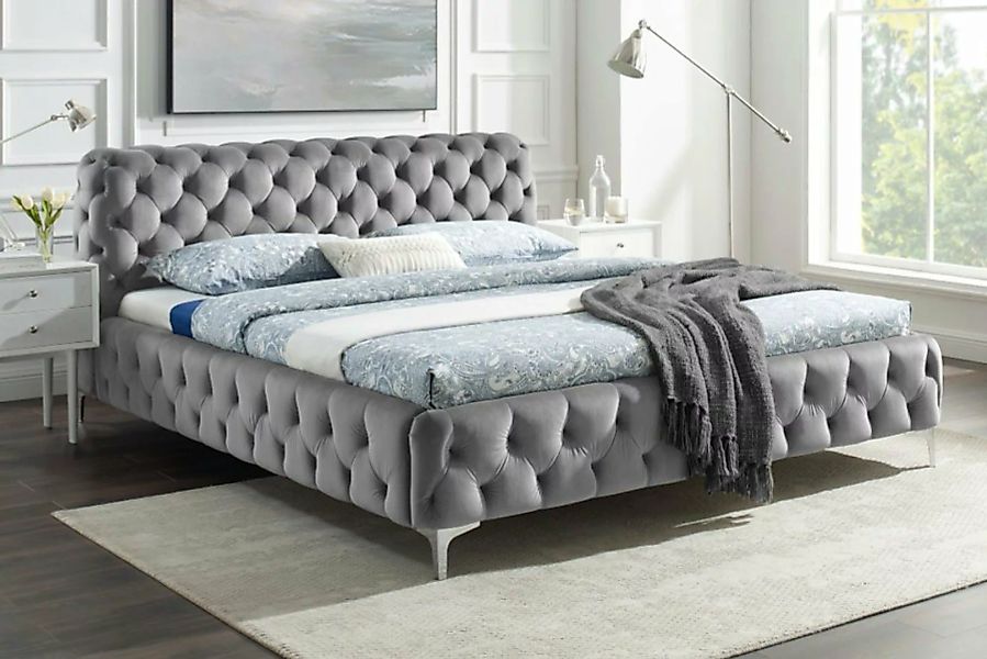 riess-ambiente Bett MODERN BAROCK 180x200cm grau (Einzelartikel, 1-tlg), Sc günstig online kaufen