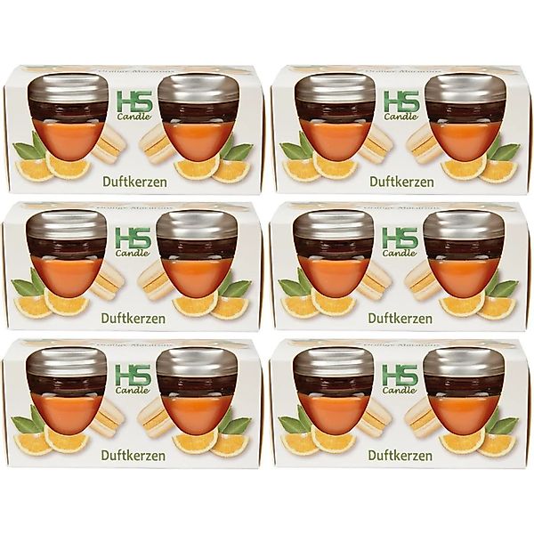 HS Candle Duftkerze Kerzenset 12er-Pack (12-tlg), Kerze im Glas mit Deckel, günstig online kaufen