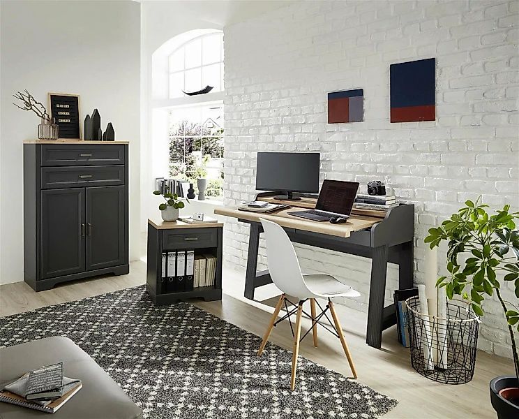 möbelando Aktenschrank Jasmin (3-St) Büro-Set im modernen Landhausstil in G günstig online kaufen