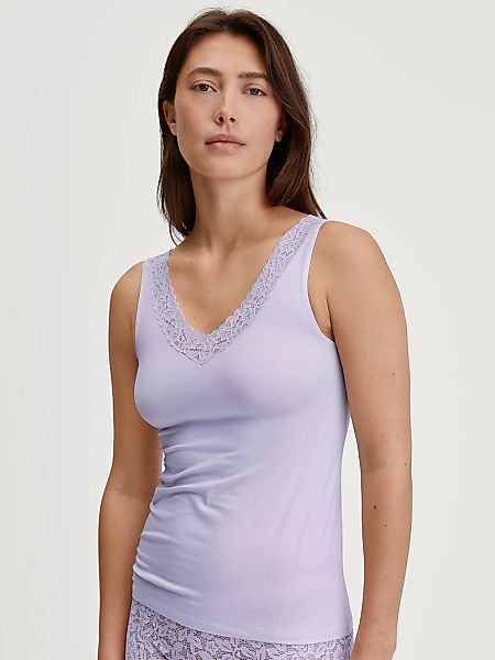 CALIDA Unterhemd "Natural Comfort Lace", Tank-Top, Baumwoll-Top mit schöner günstig online kaufen