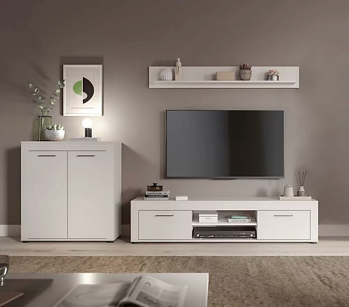 INOSIGN Wohnwand "Aosta, Breite 255cm, bestehend aus Highboard, Lowboard, W günstig online kaufen