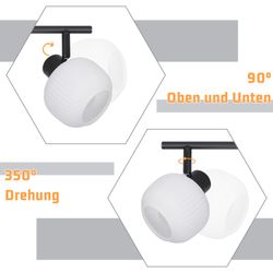 Nettlife Deckenstrahler Schwarz/Weiß E14 Innen Vintage günstig online kaufen