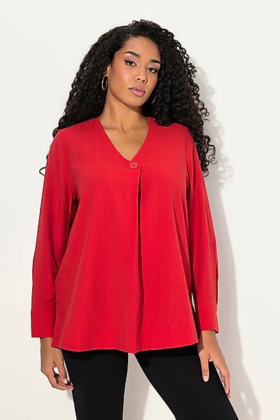 Ulla Popken Tunika Bluse Struktur Zierknopfe günstig online kaufen