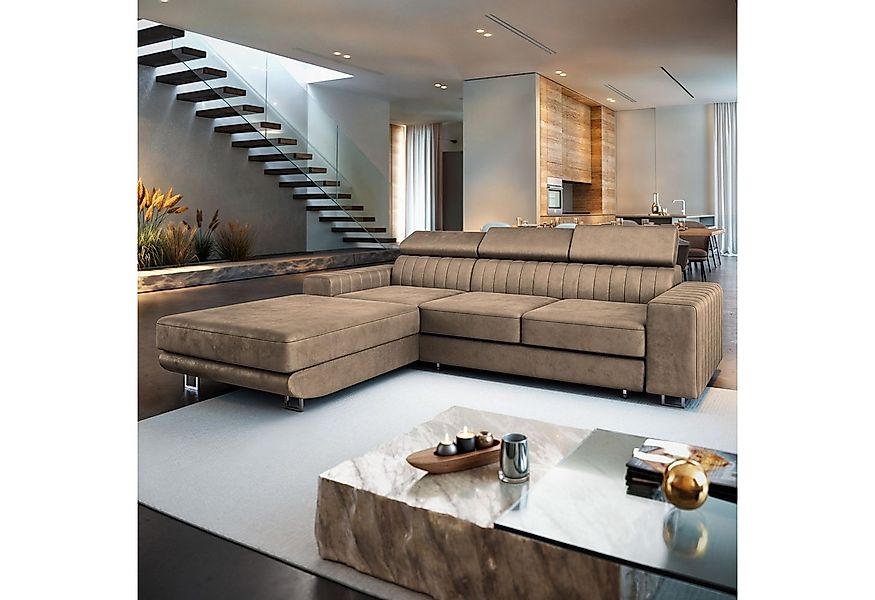 Masseno Ecksofa NOTO mit Schlaffunktion L-Form, Sofa mit Bettkasten günstig online kaufen