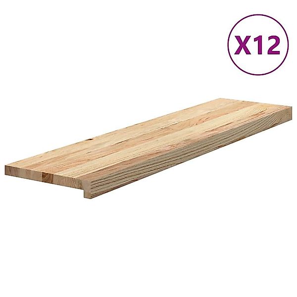 vidaXL Stufenmatte Treppenstufen 12 Stk. Unbehandelt günstig online kaufen
