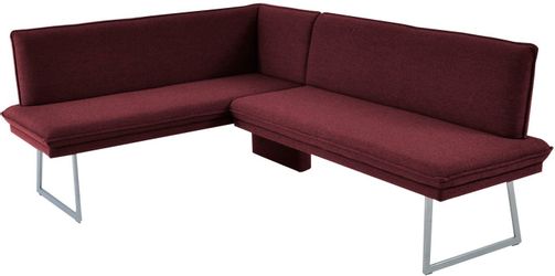 K+W Komfort & Wohnen Eckbank mit Sattlernaht und schmaler Kufe, langer Sche günstig online kaufen