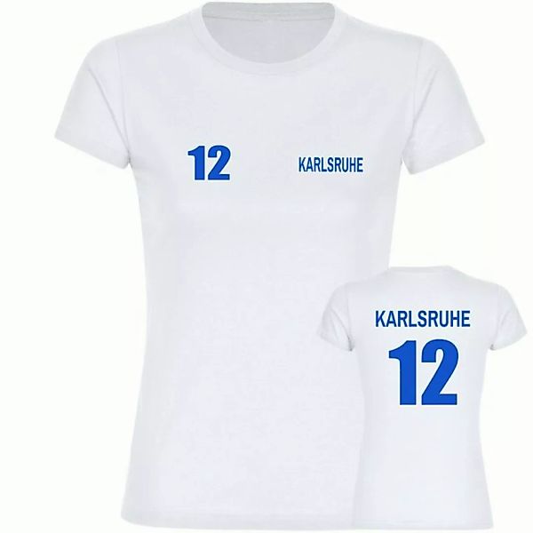 multifanshop T-Shirt Damen Karlsruhe - Trikot Nummer 12 - Frauen günstig online kaufen