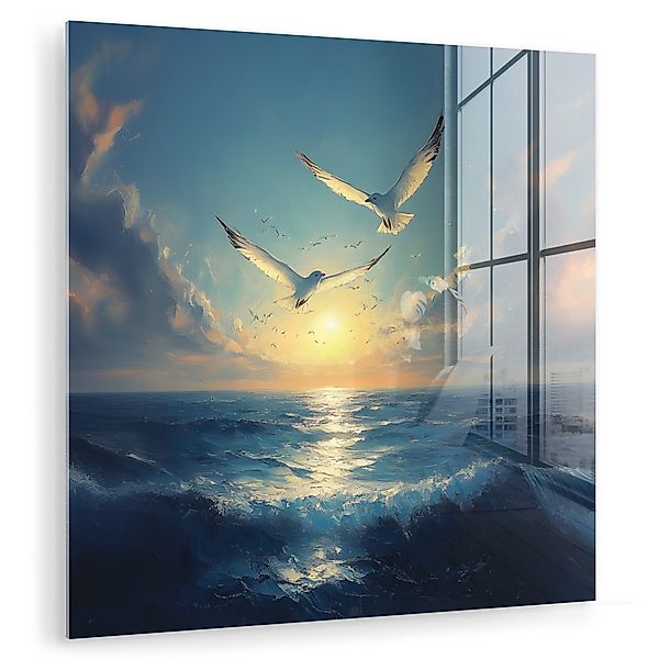 MuchoWow Acrylglasbild Möwen - Meer - günstig online kaufen