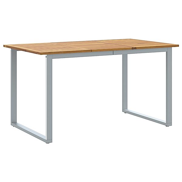 vidaXL Gartentisch Outdoor-Esstisch Grau 140x80x75 cm günstig online kaufen