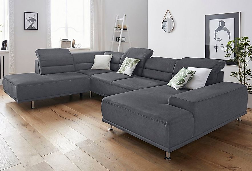 sit&more Wohnlandschaft "Mariola U-Form" mit Federkern, inklusive Kopfteil- günstig online kaufen