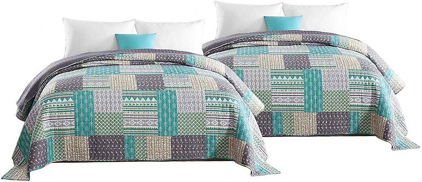 Woltu Tagesdecke, 2 x Bettüberwurf Doppelbett günstig online kaufen
