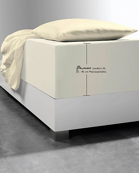 fleuresse Spannbettlaken "Comfort XL" Mako-Jersey, für Matratzen bis 40 cm günstig online kaufen