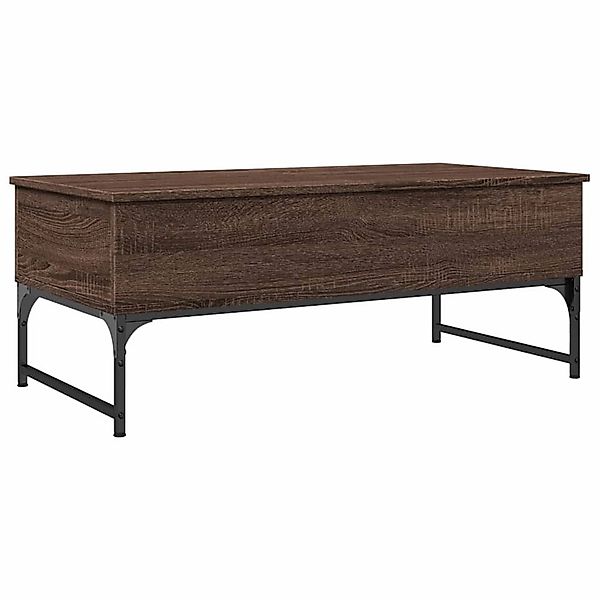 vidaXL Couchtisch Braun Eichen-Optik 100x50x40 cm Holzwerkstoff Metall 8453 günstig online kaufen
