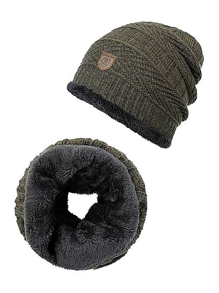 Indicode Mütze & Schal Herren Siracusa Strickmütze Herrenmütze Set günstig online kaufen