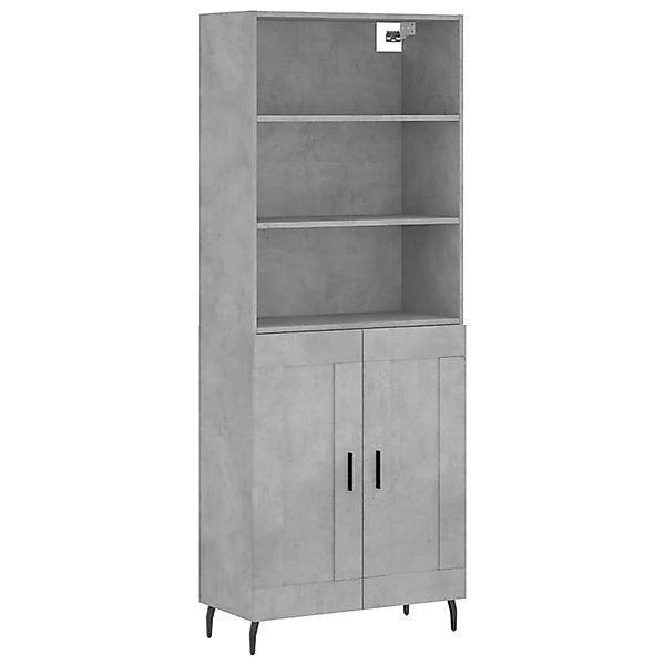 vidaXL Highboard Betongrau 69,5x34x180 cm Holzwerkstoff 3189977 günstig online kaufen
