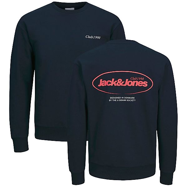 Jack&Jones Sweatshirt mit Print auf Vorder- und Rückseite Farbe marine Größ günstig online kaufen