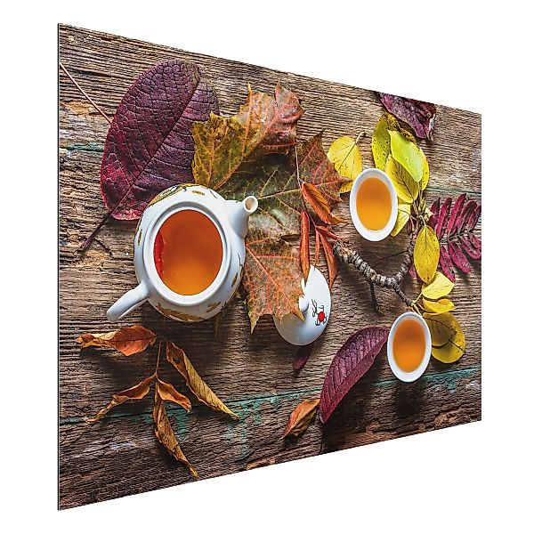 Alu-Dibond Bild Küche - Querformat 3:2 Tee im September günstig online kaufen