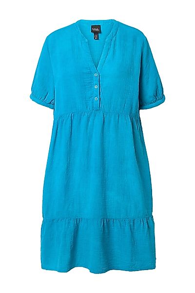 Ulla Popken Hemdblusenkleid Musselin-Kleid A-Linie Tunika-Ausschnitt günstig online kaufen