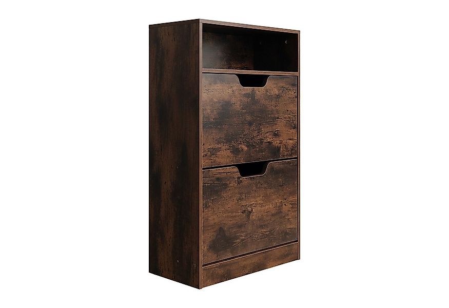 relaxdays Schuhkipper Schuhschrank Kipper mit offenem Fach, Industrial günstig online kaufen