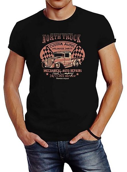 Neverless Print-Shirt Herren T-Shirt Hot Rod Big Block Car Tuning V8 Vintag günstig online kaufen