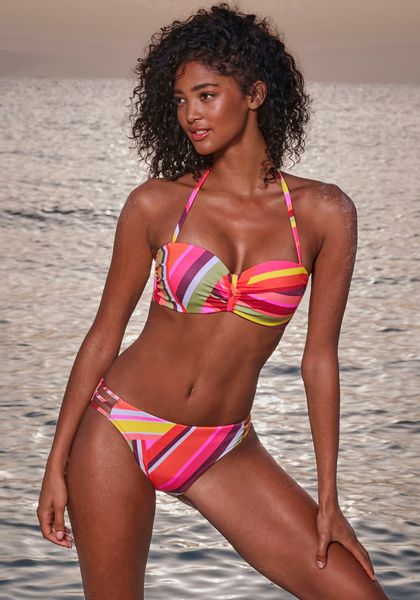 Bruno Banani Bügel-Bandeau-Bikini mit grafischem Druck günstig online kaufen