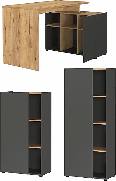 GERMANIA Büromöbel-Set "Adrano" 3 Stk. tlg. mit integriertem Sideboard günstig online kaufen