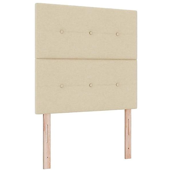 vidaXL Boxspringbett mit Matratze Creme 120 x 200 cm Stoff 3342863 günstig online kaufen