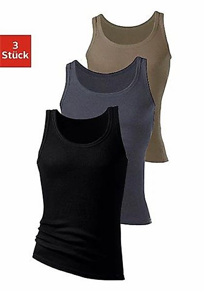 H.I.S Tanktop "Feinripp" Packung, 3 Stk. aus weicher Baumwollqualität günstig online kaufen