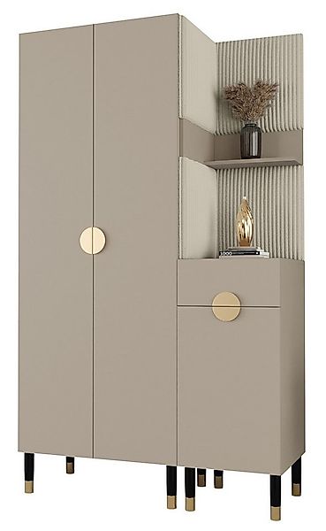 ABIKS MÖBEL Kompaktgarderobe PALERMO Set 6 Garderobe mit gepolsterten Panee günstig online kaufen