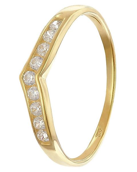 Glizz Goldring Damenring Gold 333/8K mit Zirkonia günstig online kaufen