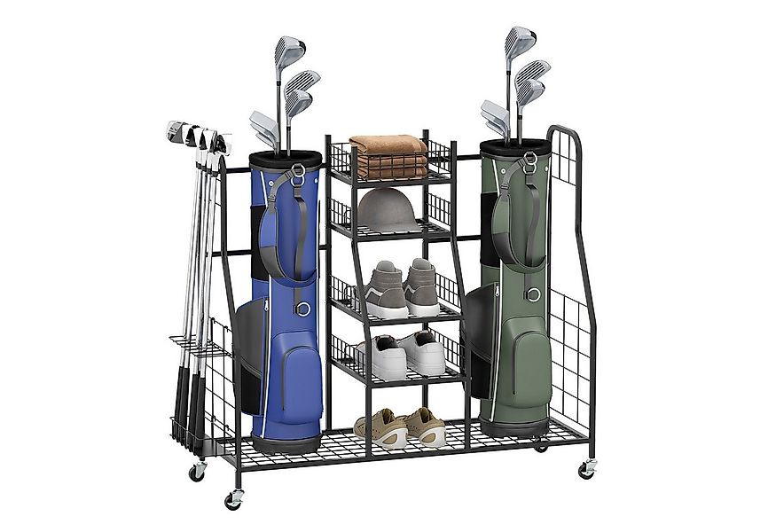 COSTWAY Sportgeräte-Regalwagen, 1-tlg., mit Rollen, Golfregal für Aufbewahr günstig online kaufen