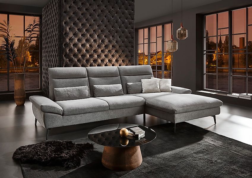 HUKLA Ecksofa "HU-HP22156 L-Form", inkl. Kopfpolsterverstellung, optional m günstig online kaufen