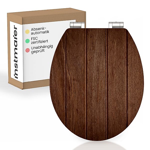 instmaier WC-Sitz Gaia Holz Toilettendeckel, Nussbaum-Holzoptik, günstig online kaufen