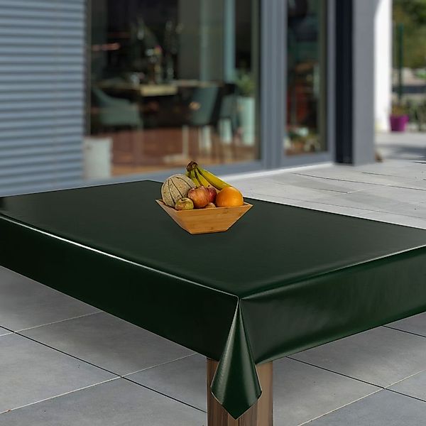 laro Tischdecke Wachstuch-Tischdecken Abwaschbar Moosgrün Metallic günstig online kaufen