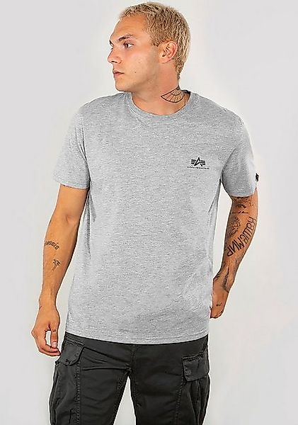Alpha Industries  T-Shirts & Poloshirts Basic T Small Logo - grey heather günstig online kaufen