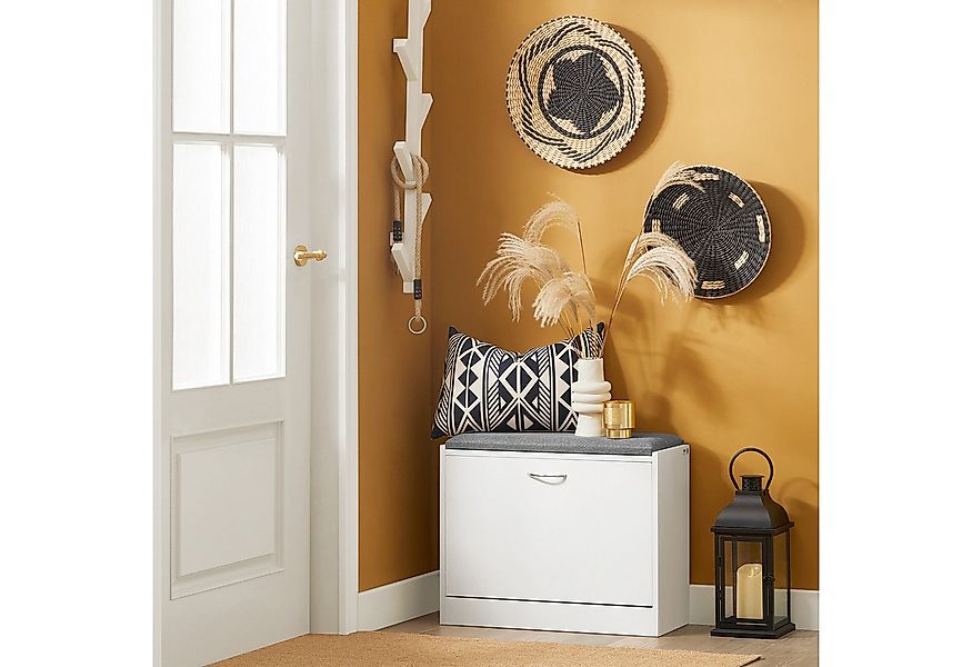 SoBuy Schuhbank FSR16, mit Sitzkissen Schuhregal Schuhkipper mit 1 Klappe S günstig online kaufen