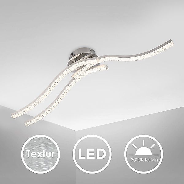 LETGOSPT Deckenleuchte 3-farbige wellenförmig DeckenLampe Dimmbar, günstig online kaufen