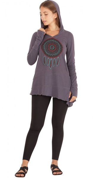PUREWONDER Tunikashirt Longshirt mit Traumfänger Tunika günstig online kaufen