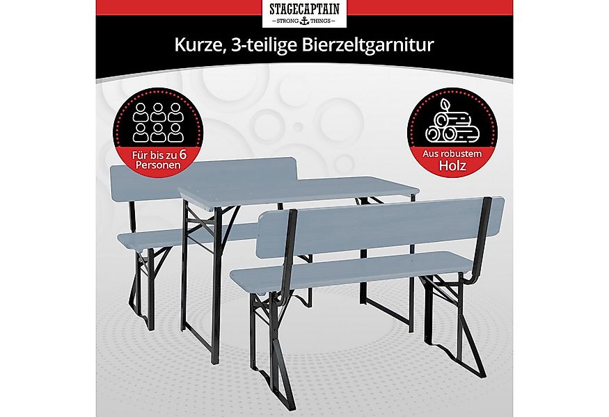 Stagecaptain Bierzeltgarnitur Hirschgarten BB-119 Sitzgarnitur mit Lehne 11 günstig online kaufen