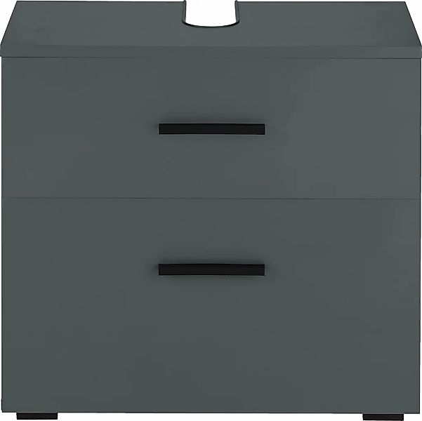 INOSIGN Waschbeckenunterschrank Skara mit Klappe und Schubkasten, schwarze günstig online kaufen