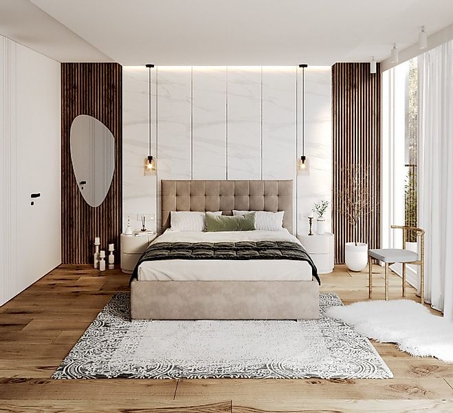 thematys Polsterbett Bett Stauraumbett aus Velours 120x200 140x200 160x200 günstig online kaufen