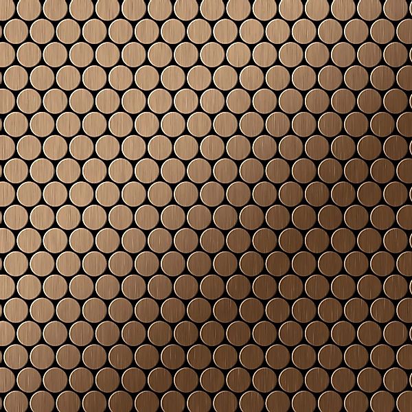 ALLOY Mosaik Fliese Massiv Metall Titan Gebürstet Kupfer 1,6mm Stark Penny- günstig online kaufen