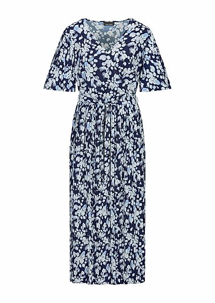 GOLDNER Sommerkleid "Wickelkleid mit floralem Design" Ohne Taschen Mit plis günstig online kaufen